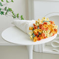Crochet Flower Bouquet Throw Blanket for Romantic Gifts