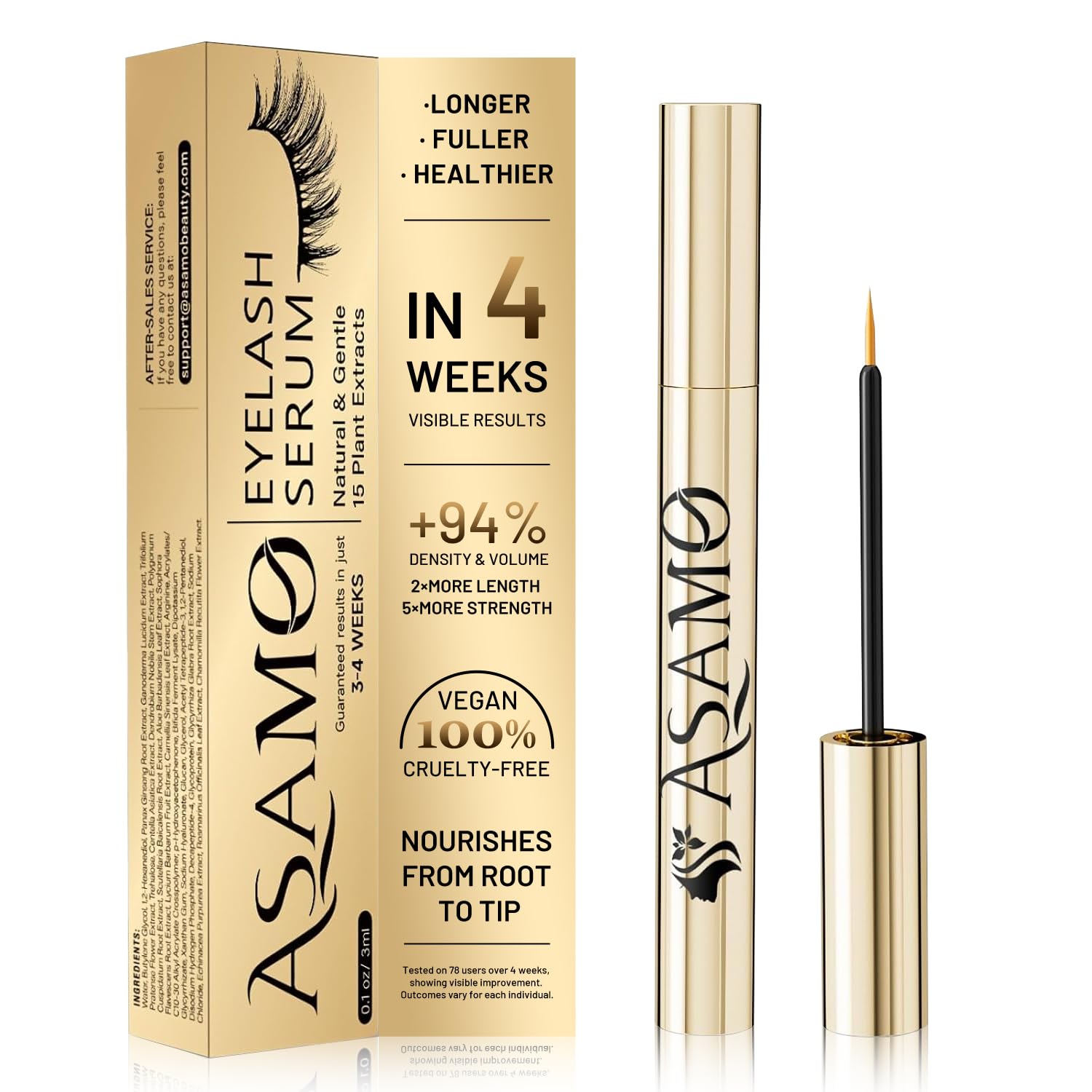 Eyelash Growth Serum for Longer Thicker Fuller Lashes