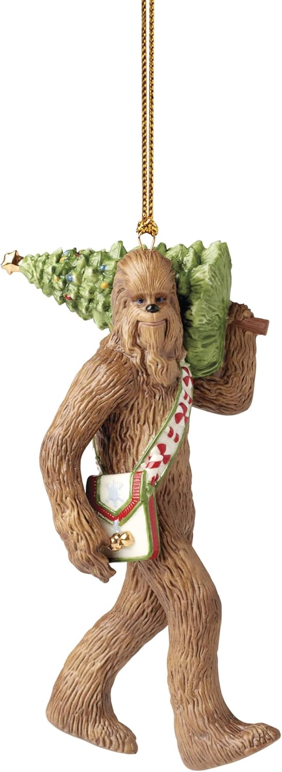 Lenox Chewbacca with Christmas Tree Ornament for Holiday Cheer
