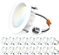 Sunco 4 in LED Recessed Retrofit Can Lights - Selectable CCT, Dimmable