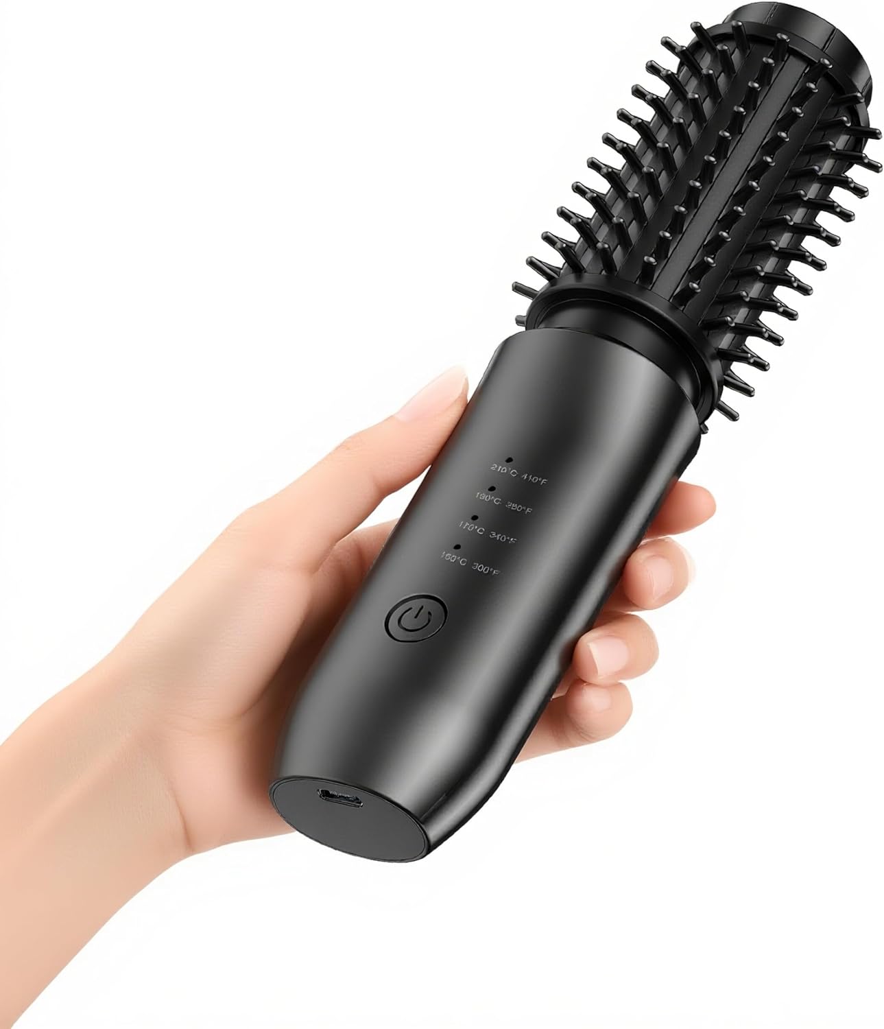 CARESKY Cordless Curling Iron Brush for Quick Hair Styling