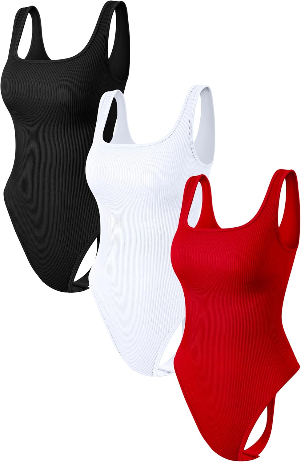 OQQ Women's 3 Piece Bodysuits for Trendy Outfits and Comfort