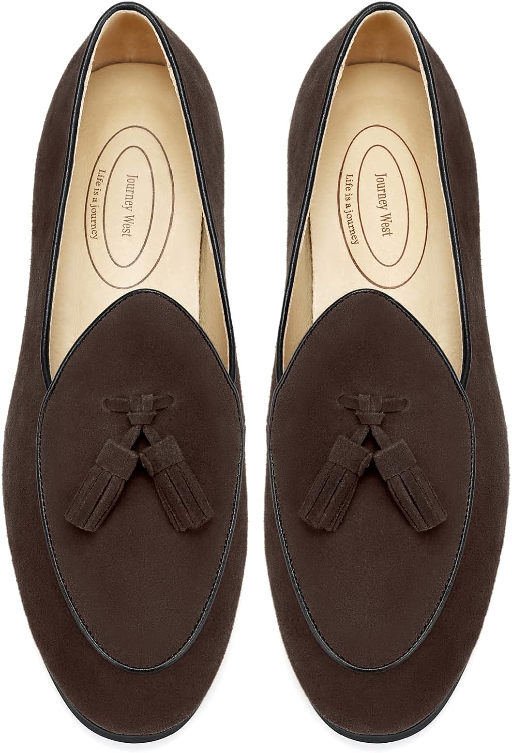 Journey West Men's Vintage Loafers - Stylish Slip-on Casual Shoes