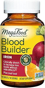 MegaFood Blood Builder Iron Supplement for Women with Nutrients
