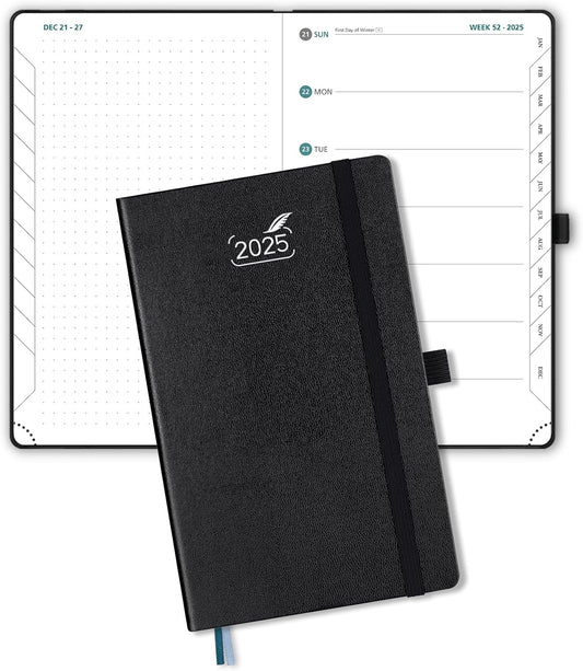 BEZEND 2025 Planner & Notebook - Compact Size, Monthly Tabs, Thick Paper