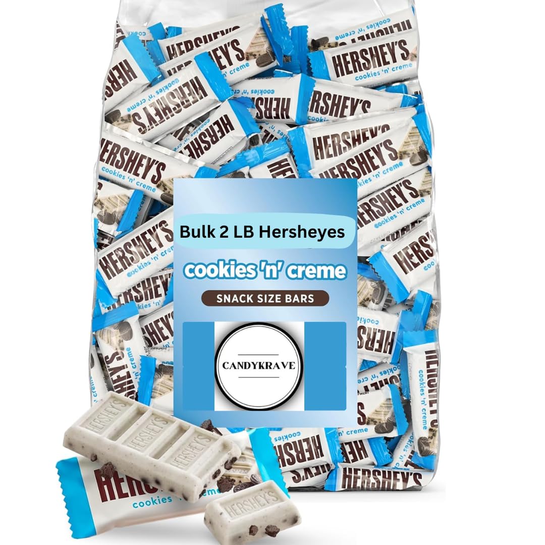Hersheyes Cookies n Creme Chocolate Candy - Bulk 2lb Snack Size