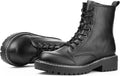 ICHIGO Womens Fashion Ankle Booties Lace-up Combat Boots - Comfortable
