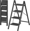 4 Step Ladder Folding Step Stool with Anti-Slip Wide Pedal - Sturdy