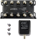 Reliable 8-Port TV Antenna Signal Splitter - Amplified +4dB per Port