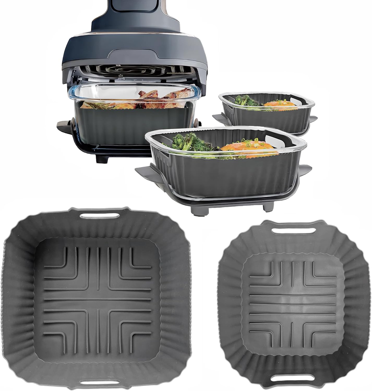 Non-Stick Silicone Liners for Ninja Air Fryer: 2 Pack