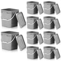 Mumufy 10 Pcs 3.5 Gallon Square Food Grade Bucket with Lid