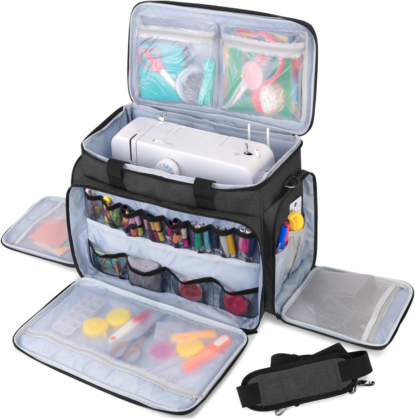 LUXJA Sewing Machine Travel Case for Easy Transport and Storage