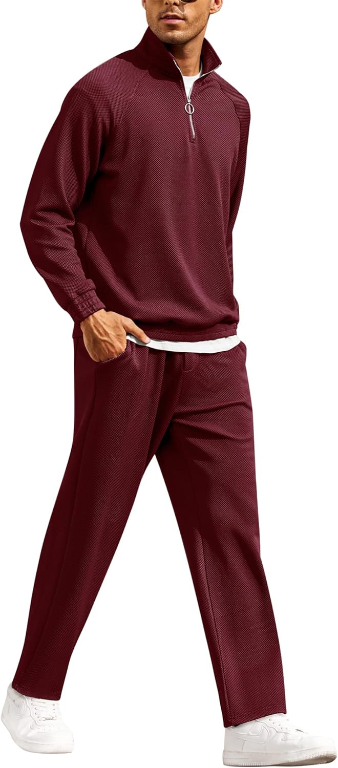 COOFANDY Men's Tracksuit 2 Piece Relaxed Fit Jogging Suit Set