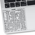 Mac OS Shortcuts Sticker (100pcs) - Clear Keyboard Cheatsheet