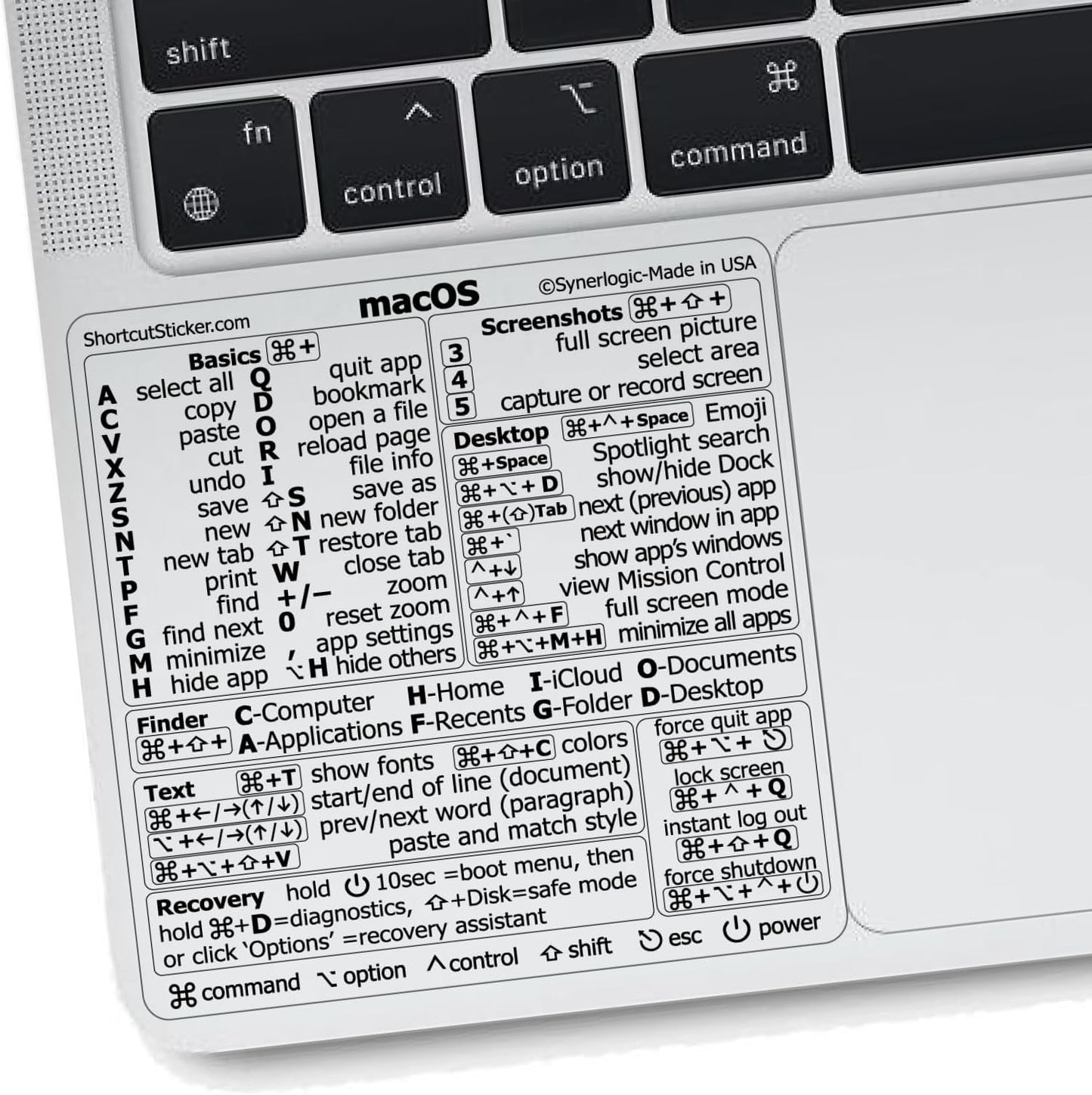 Master Mac OS Shortcuts with Synerlogic Keyboard Stickers