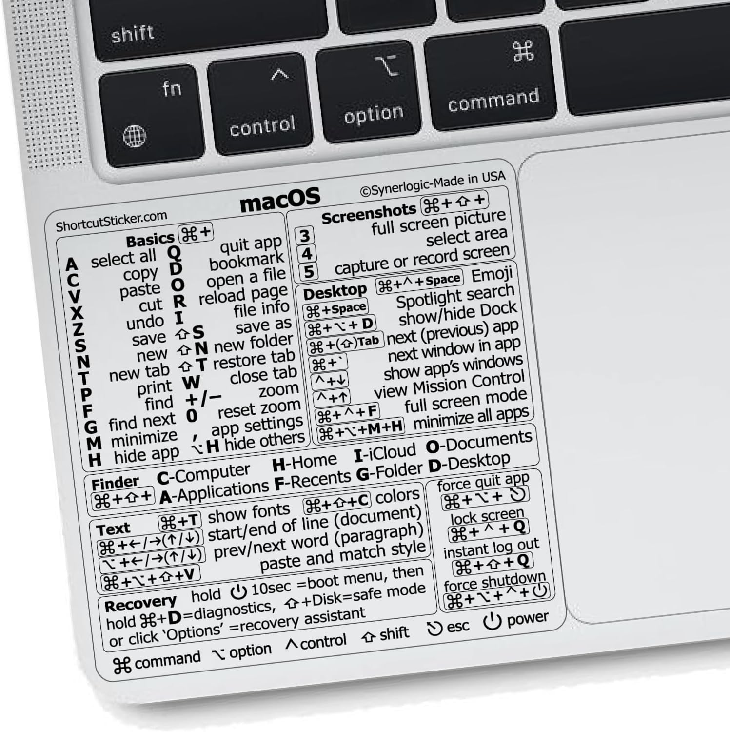 Master Mac OS Shortcuts with Synerlogic Keyboard Stickers