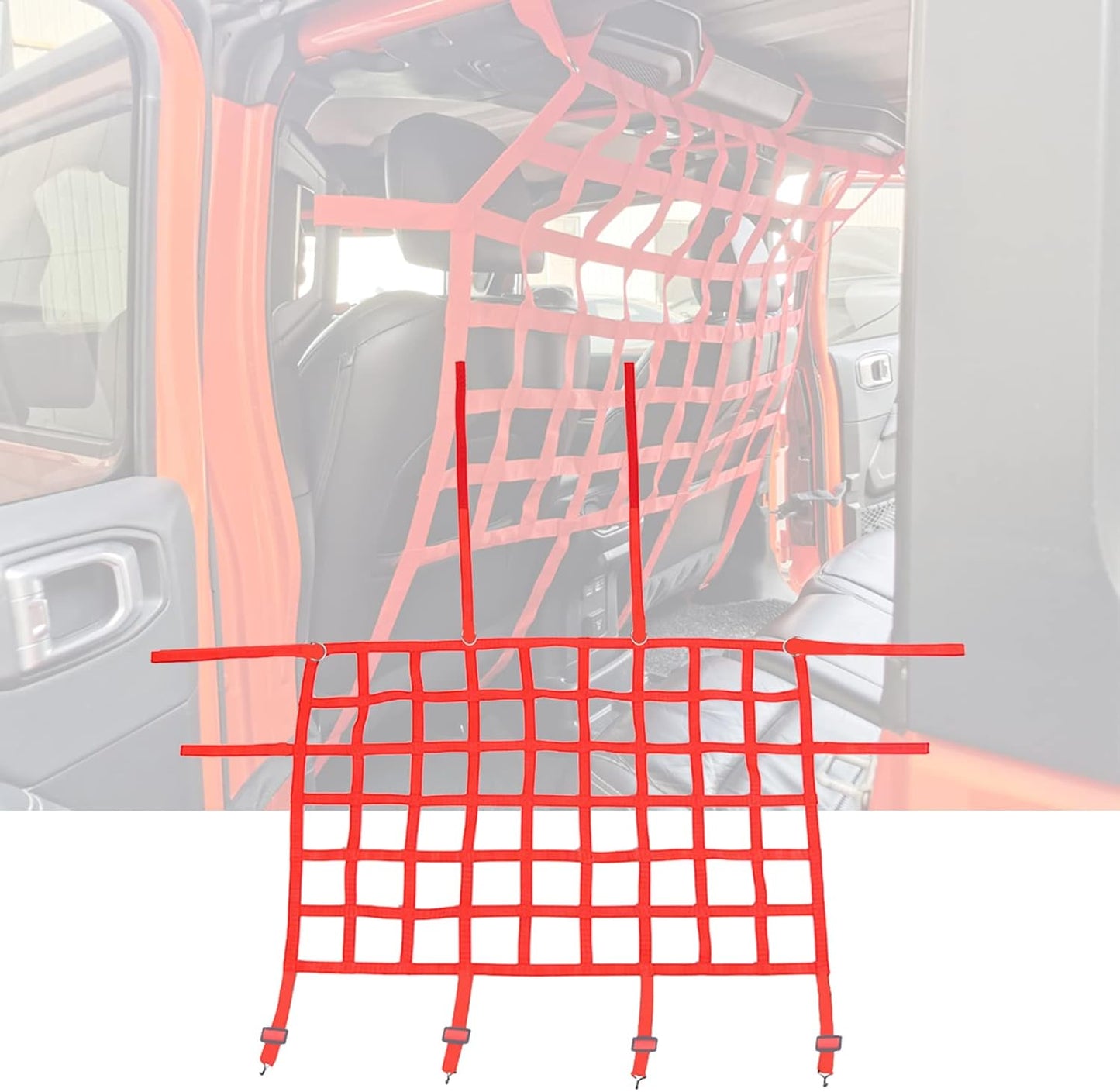 Car Rear Seat Isolation Barrier Net for Wrangler JK JL Gladiator