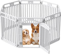 Pet Playpen with Door 8-Panel Foldable Puppy Playpen - Secure Play