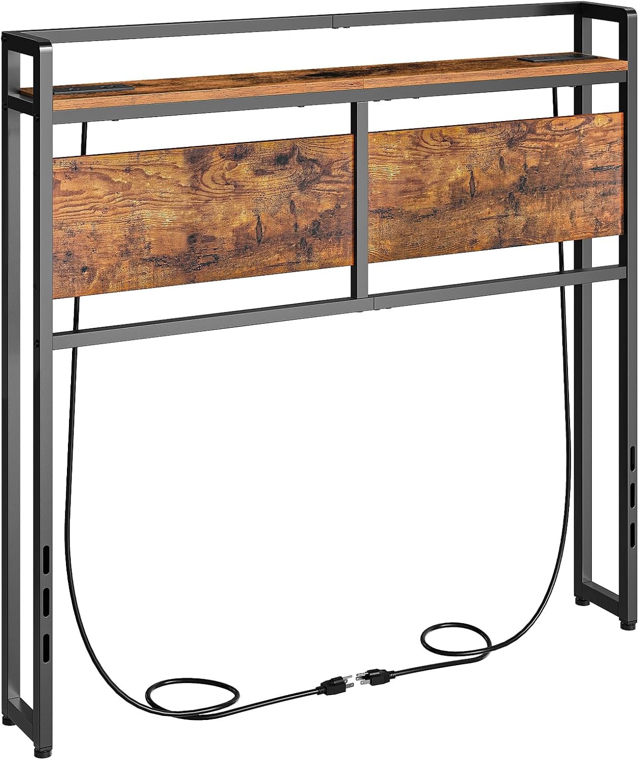 HOOBRO Twin Size Headboard with USB Ports and Storage Rack