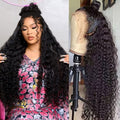 13x4 Lace Front Wigs Human Hair Wet and Wavy 34in - Natural Look