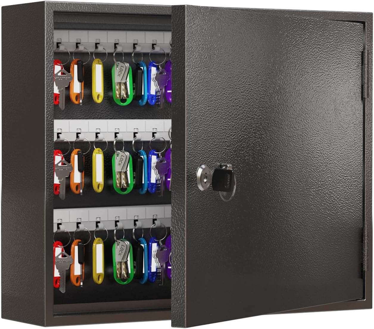 WeHere Key Lock Box for 90 Keys - Secure Wall Mount Organizer