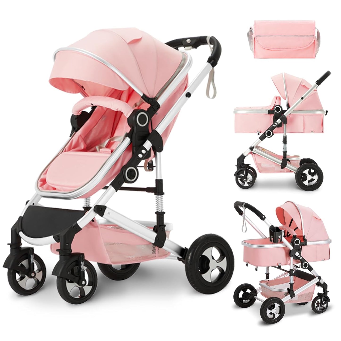 Kinder King 2 in 1 Convertible Baby Stroller for Newborns