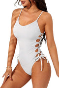 Stylish High Leg Women's One Piece Swimsuit by Narecte for Summer
