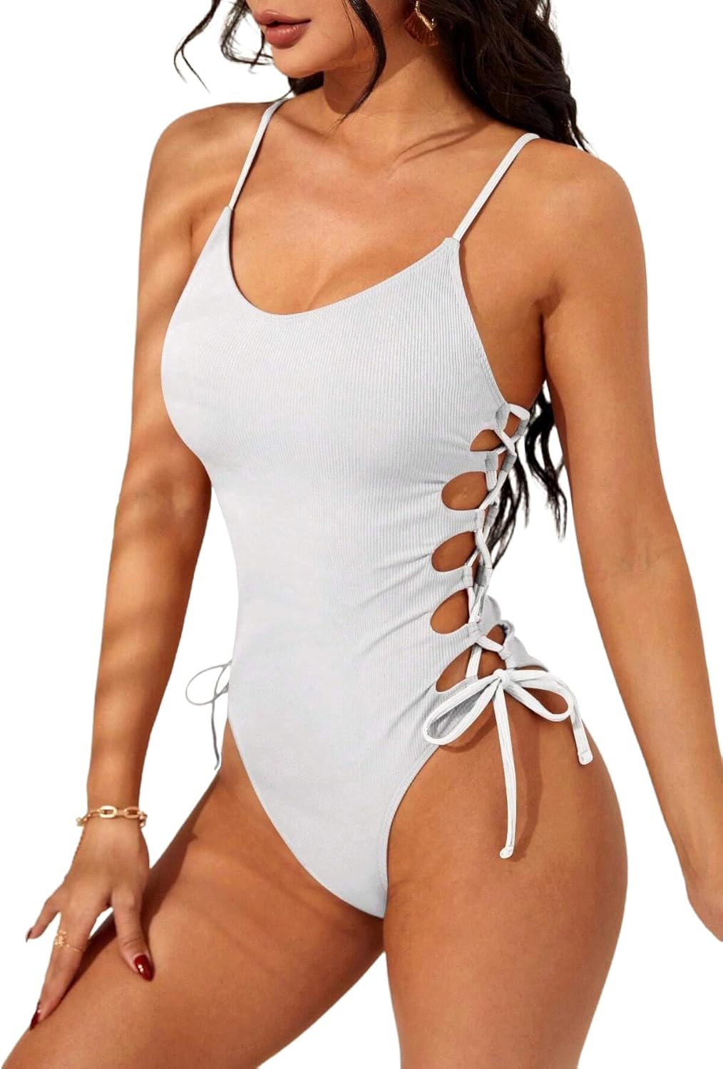 Narecte One Piece Swimsuit for Women - Sexy High Cut Design