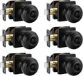 Matte Black Interior Door Knobs - Privacy Round Ball with Square Plate