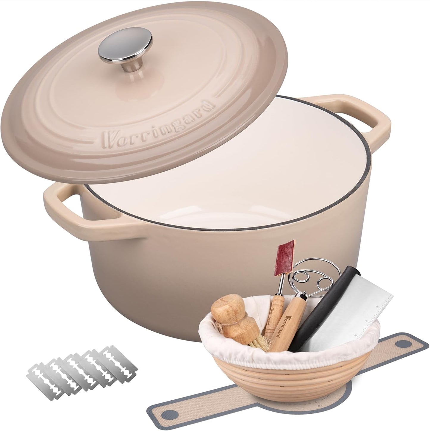 Enameled Cast Iron Dutch Oven Pot for Perfect Bread Baking