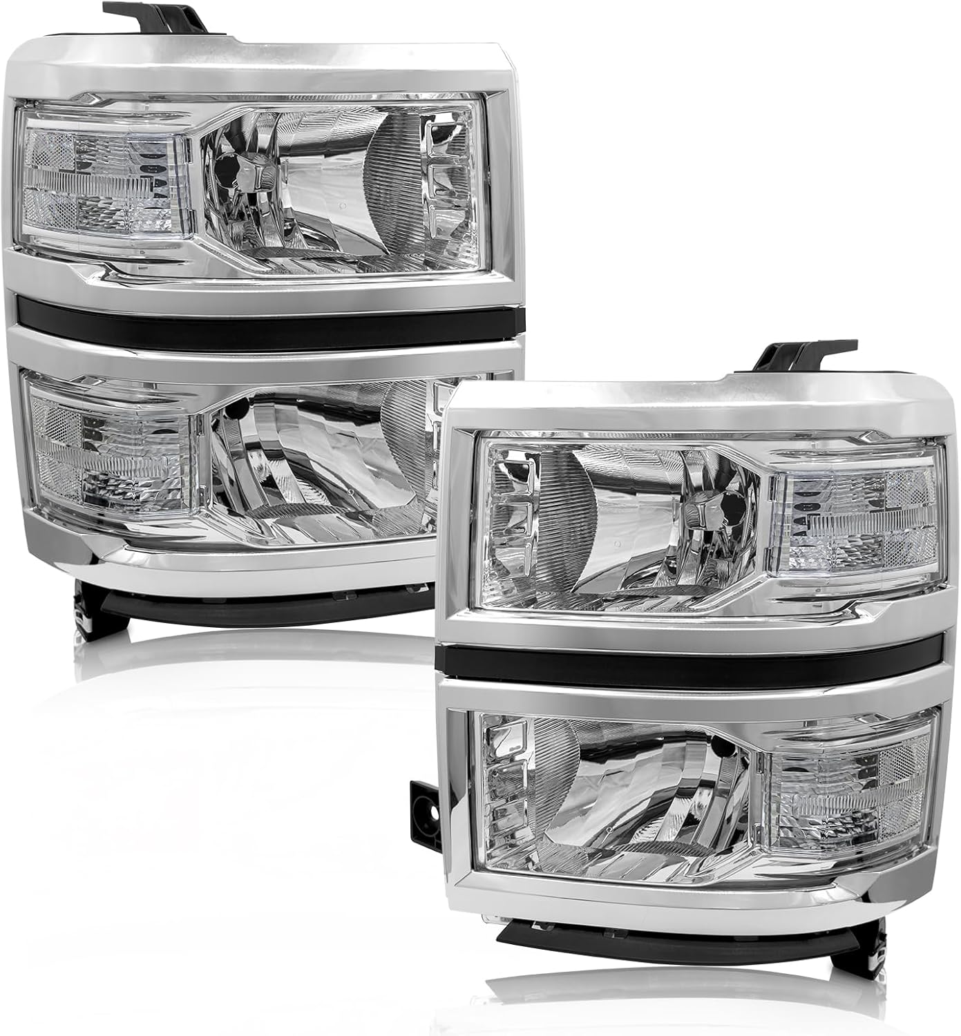 Headlight Assembly for 2014 2015 Chevy Silverado 1500 Pair