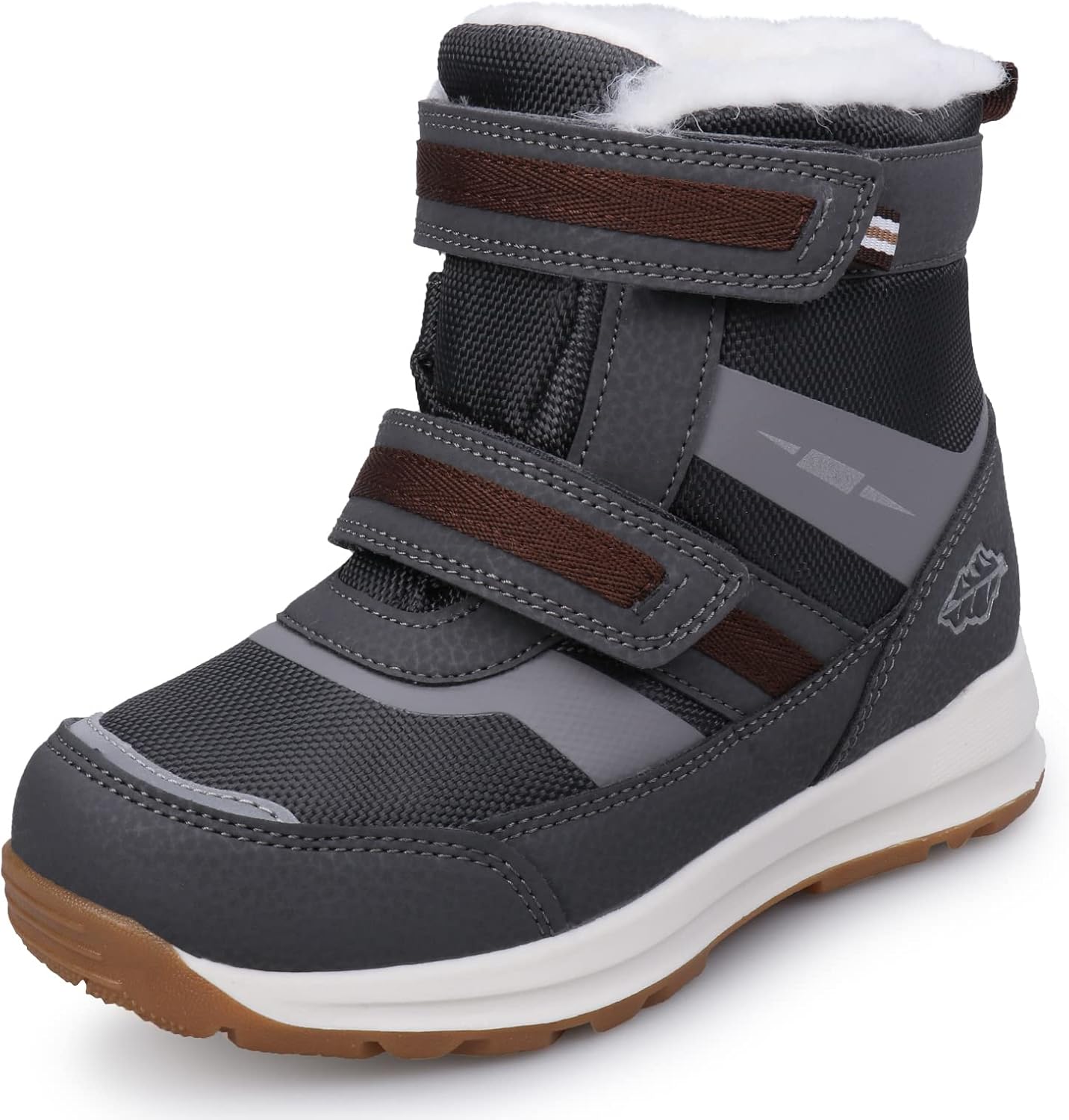 UOVO Boys Snow Boots Waterproof Winter Boots for Kids Warm Fur