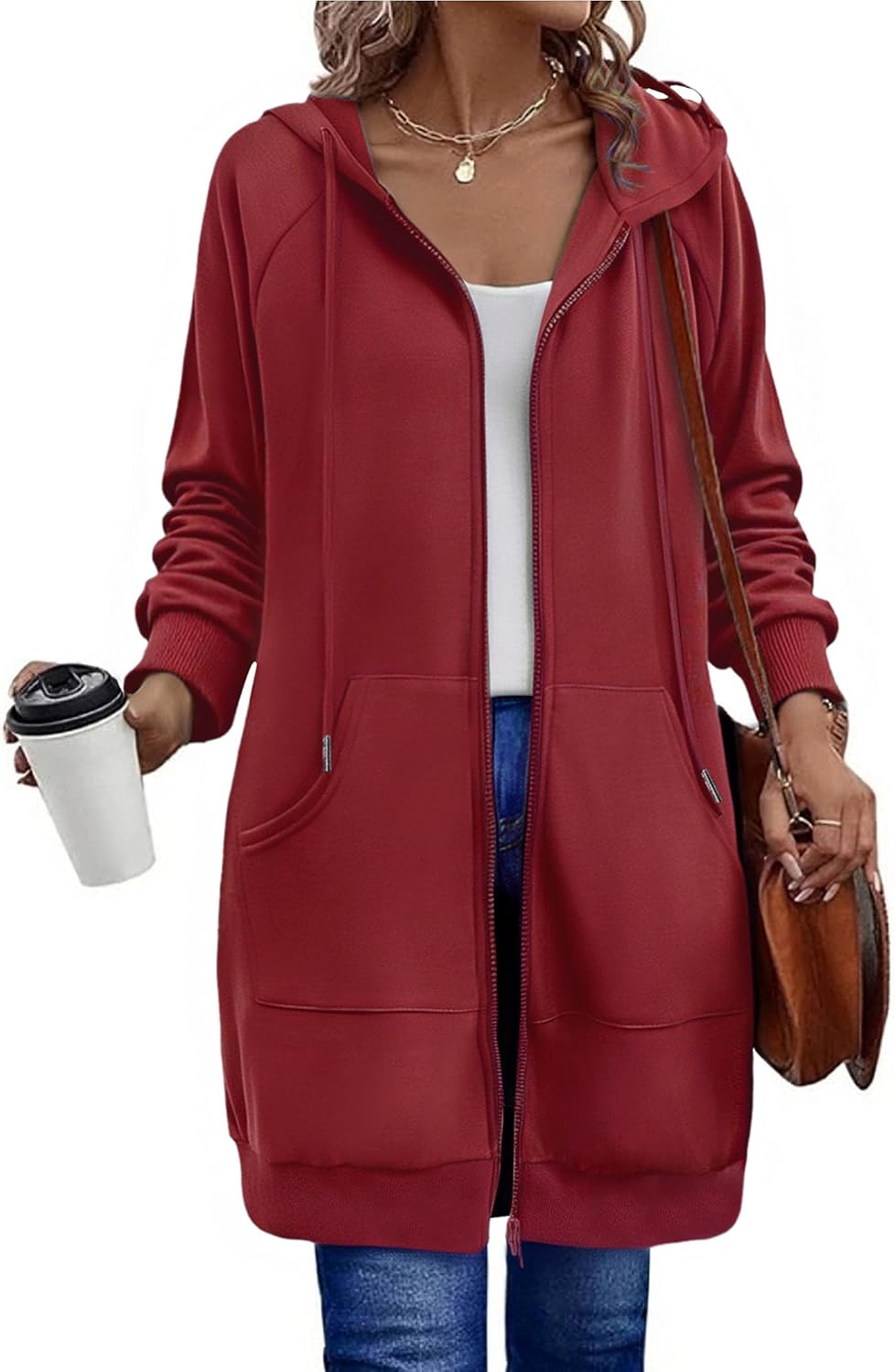 Zeagoo Women's Zip Up Hoodies Long Sleeve Casual Sweatshirt
