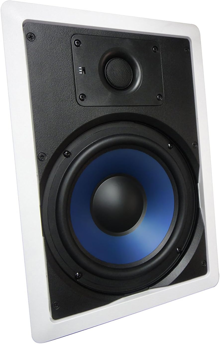 82W Silver Ticket 8 Inch In-Wall Speaker with Pivoting Tweeter