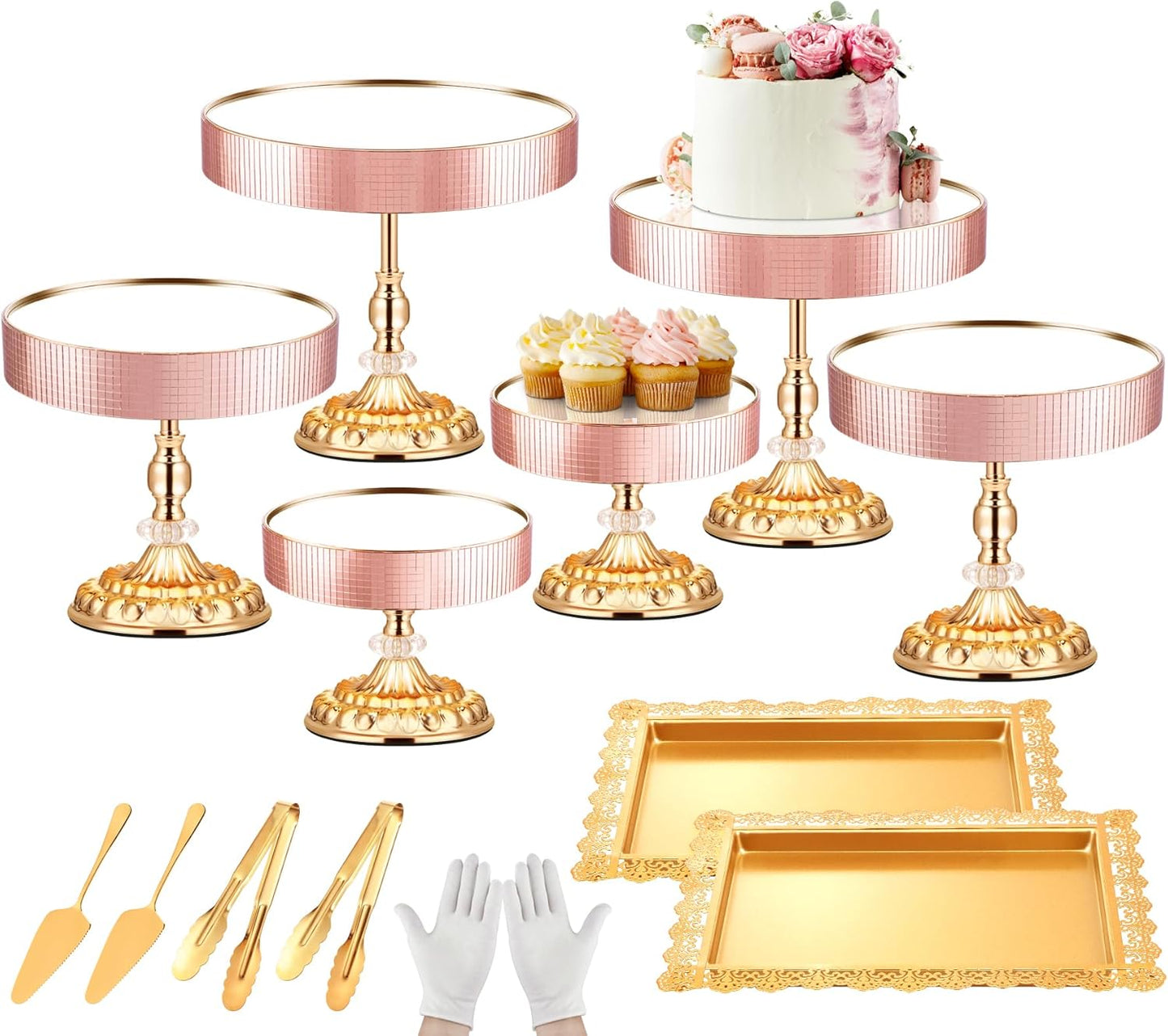 Elegant Gold Cake Stand Set for Stunning Dessert Displays