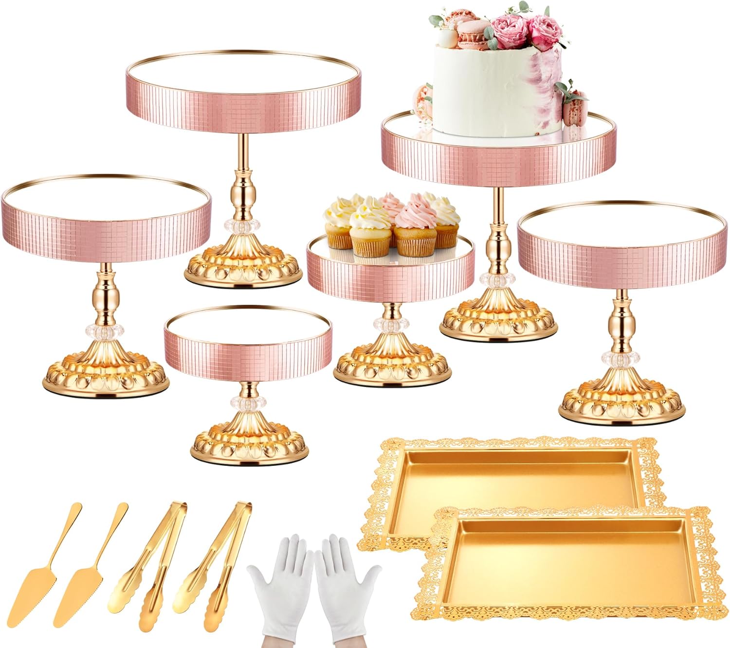 Elegant Gold Cake Stand Set for Stunning Dessert Displays