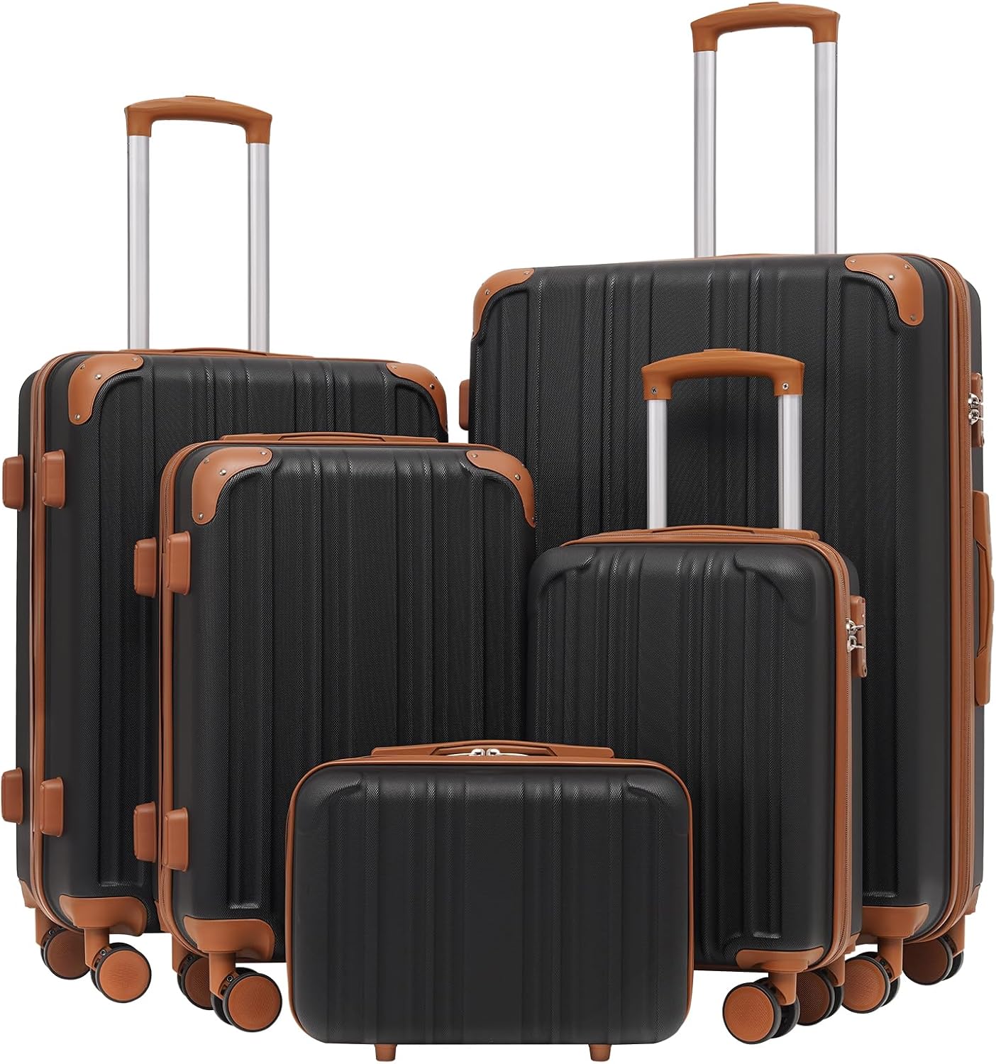 Coolife Expandable 28in Suitcase ABS Spinner Luggage Set
