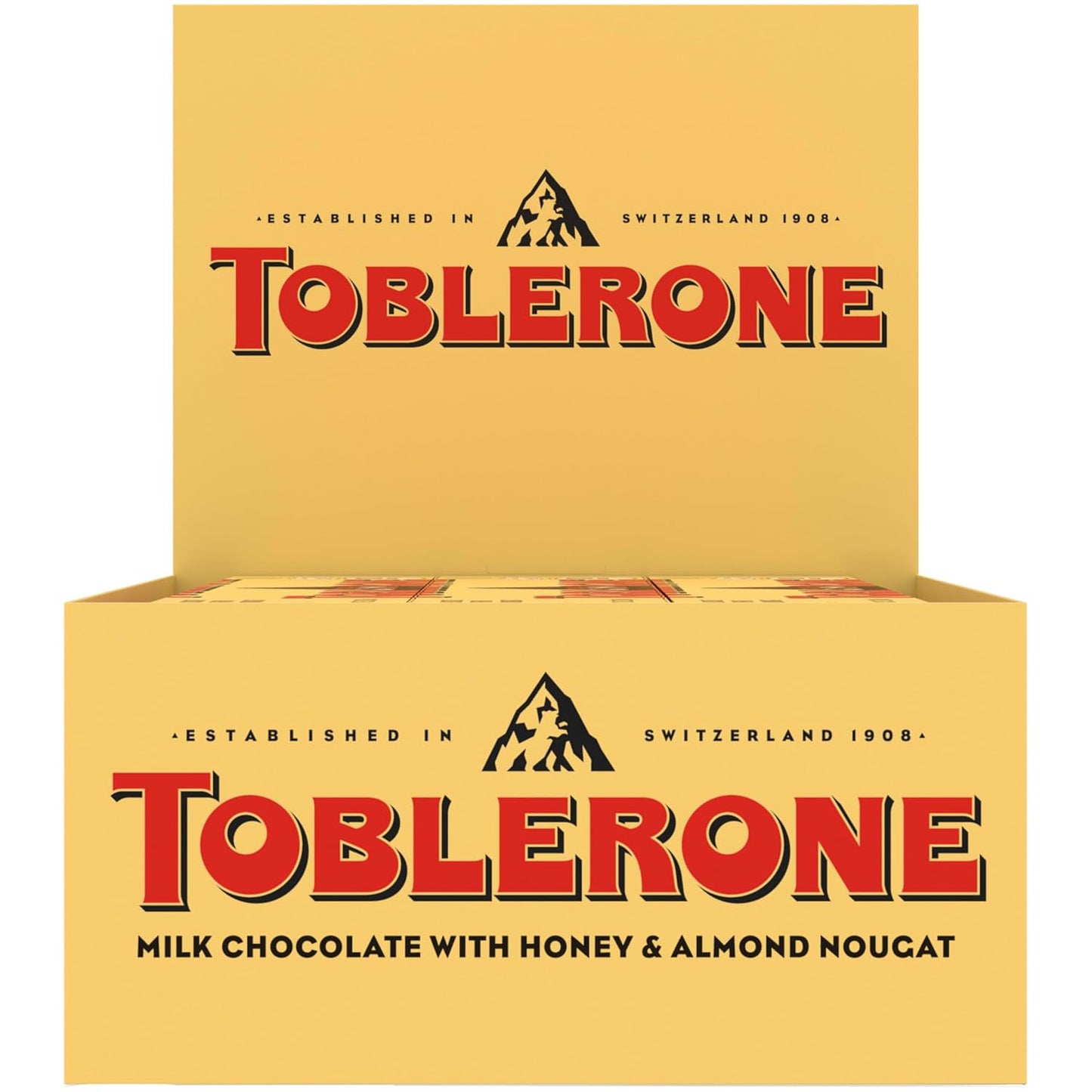 TOBLERONE Milk Chocolate Bars with Honey and Almond Nougat