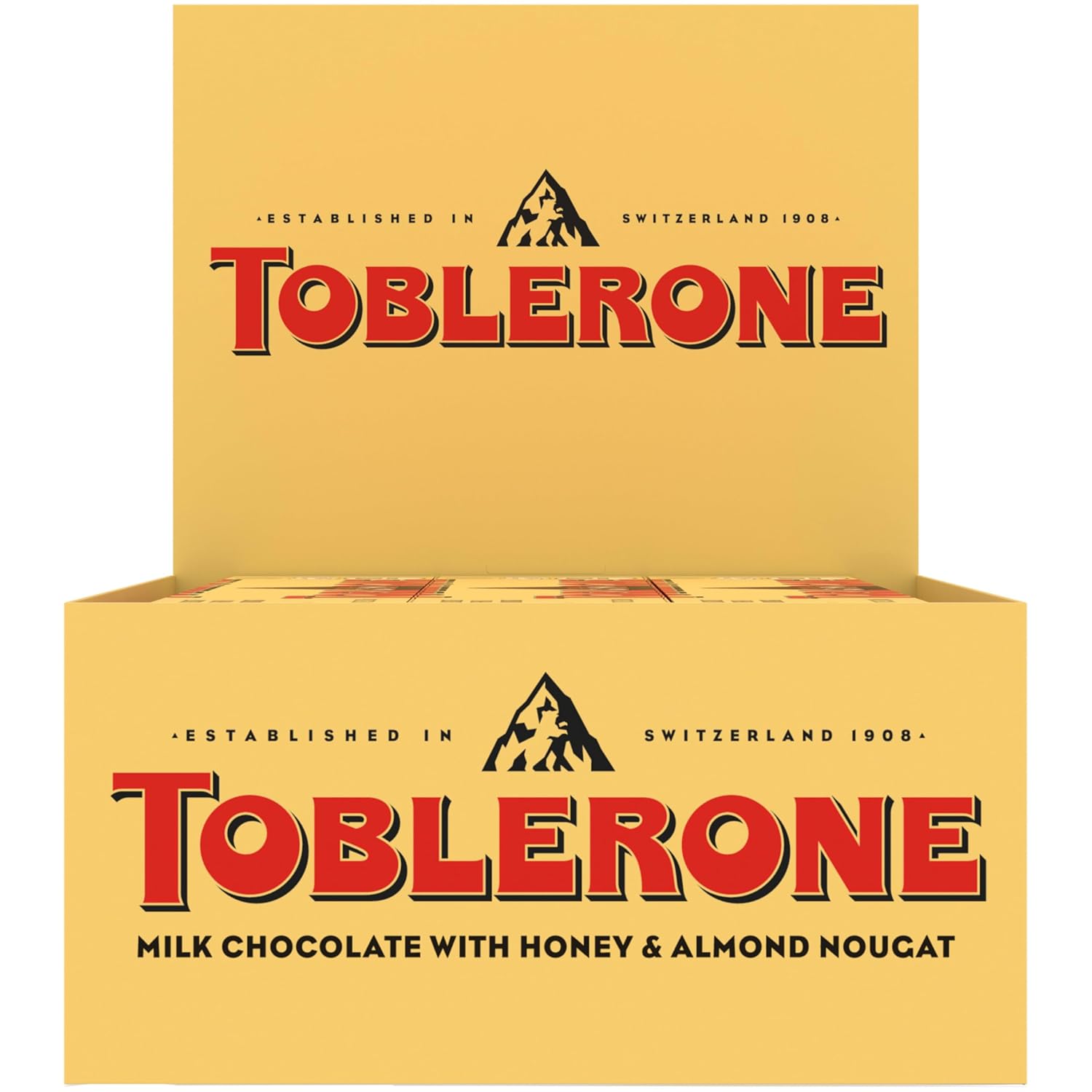 TOBLERONE Milk Chocolate Bars with Honey and Almond Nougat