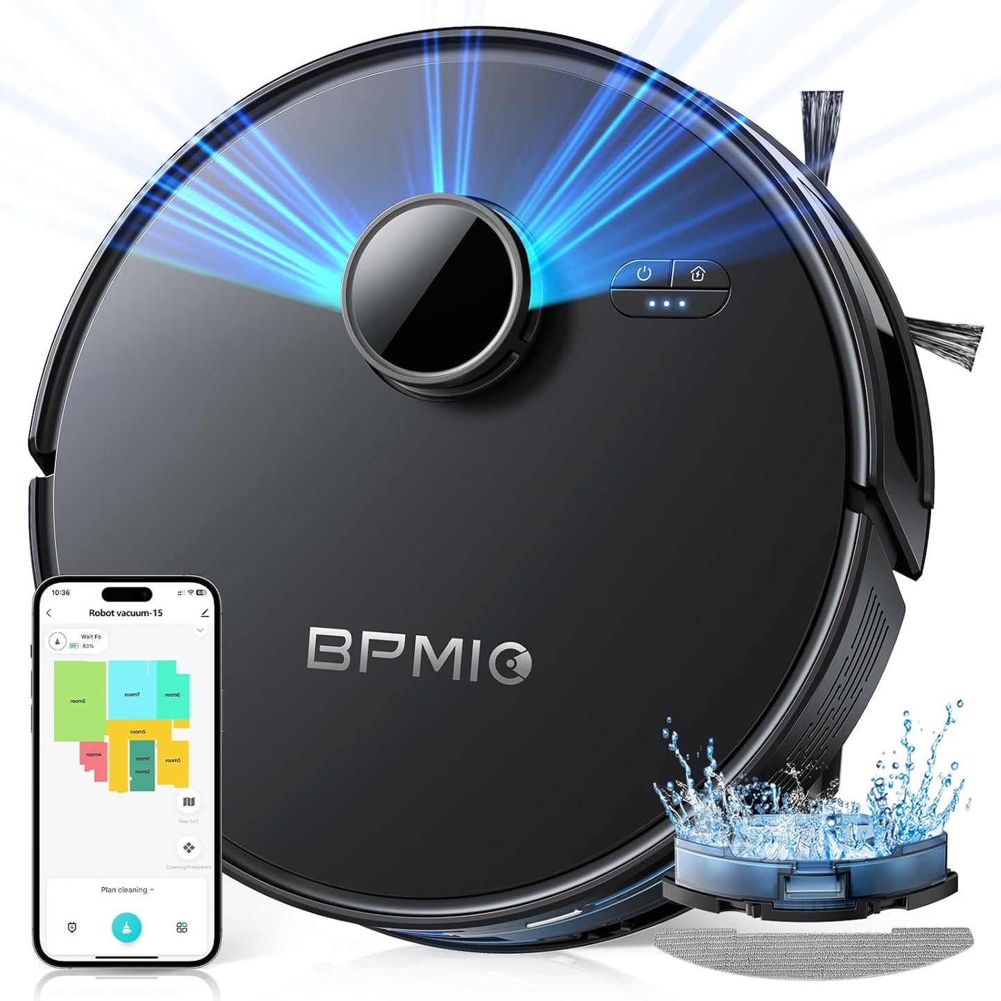 BPMIO Robot Vacuum: 3-in-1 Cleaning Power