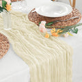 Beige Cheesecloth Table Runners 24in x 120in 16-Pack - Boho Rustic