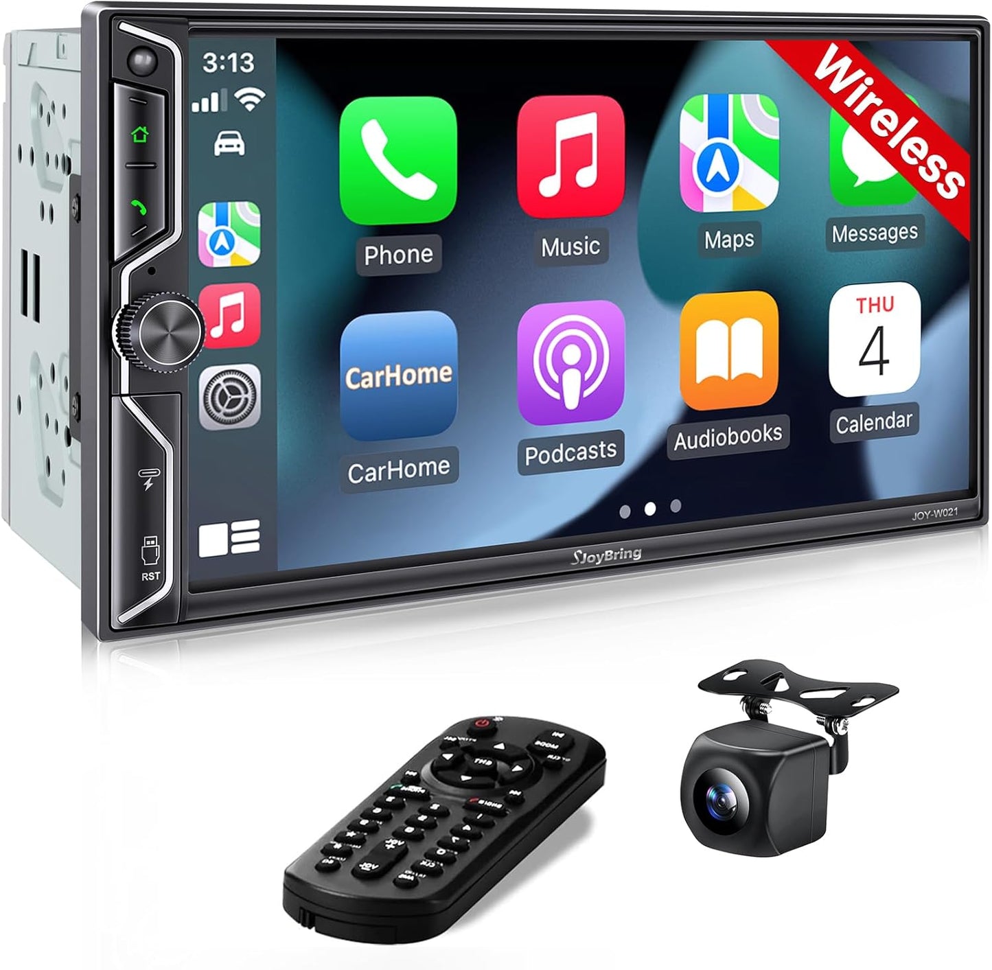 7 HD QLED Touchscreen Car Stereo with Wireless Apple CarPlay & Android Auto