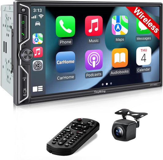 7 HD QLED Touchscreen Car Stereo with Wireless Apple CarPlay & Android Auto