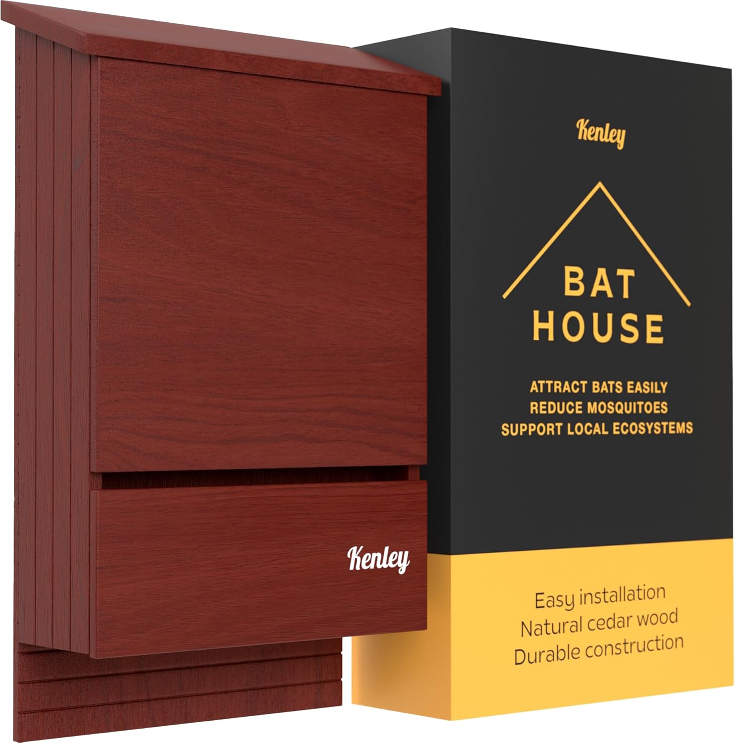 Kenley Bat House - Outdoor Shelter for Bats with Double Chamber