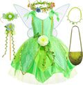 Fairy Princess Costume Set with Wings for Girls - Complete 3-10Y