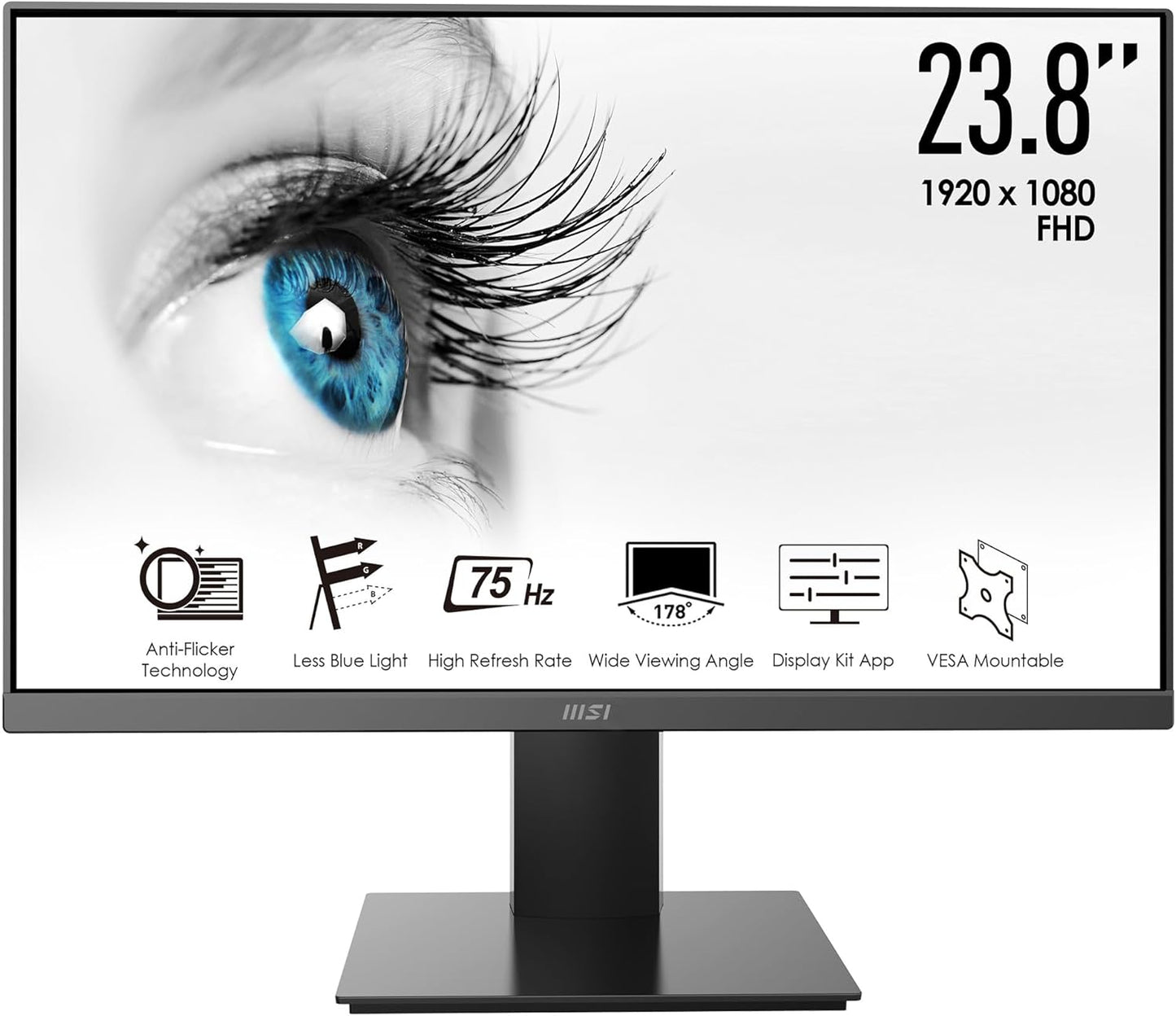 MSI Pro MP241X 24 Monitor - Crisp Full HD, Blue Light Reduction