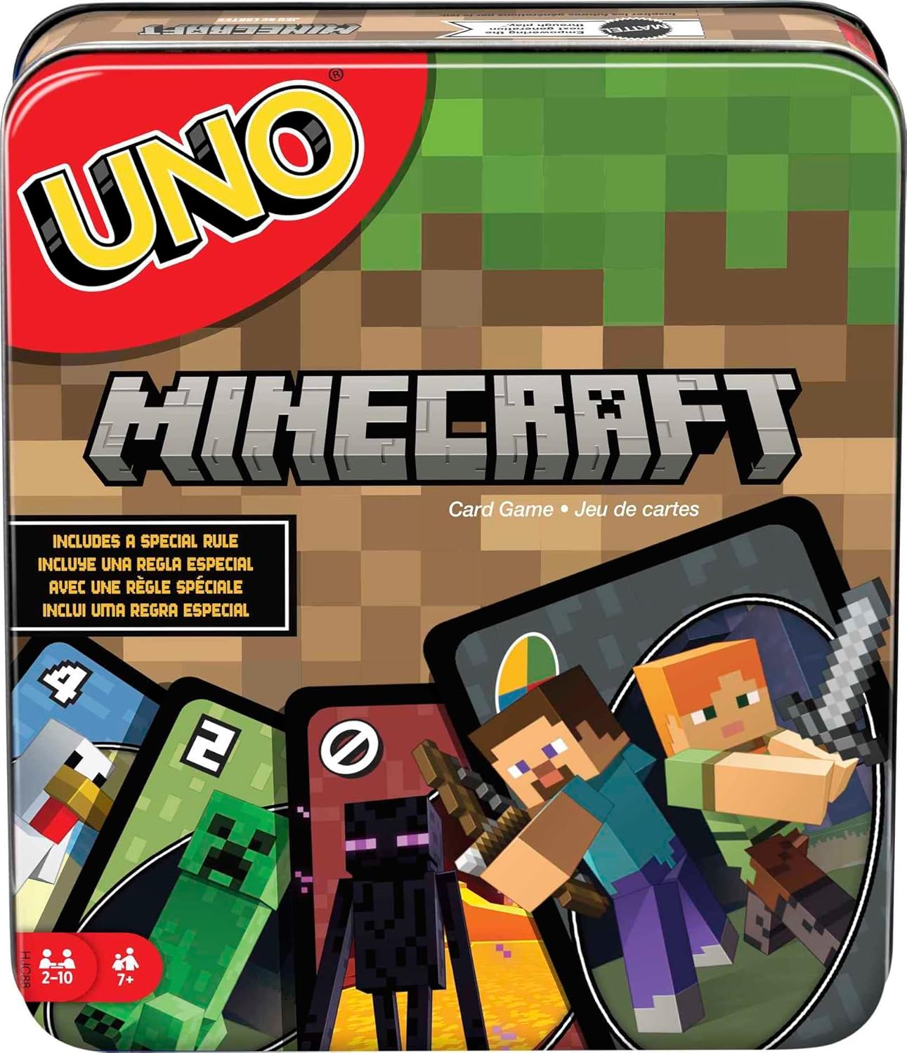 UNO Minecraft Card Game: Family Fun in Collectible Tin