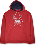 Nautica Mens Embroidered Sailing Logo Hooded Sweatshirt - Comfortable
