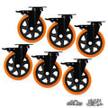 Heavy Duty 6 Inch Caster Wheels Set for Cart and Furniture