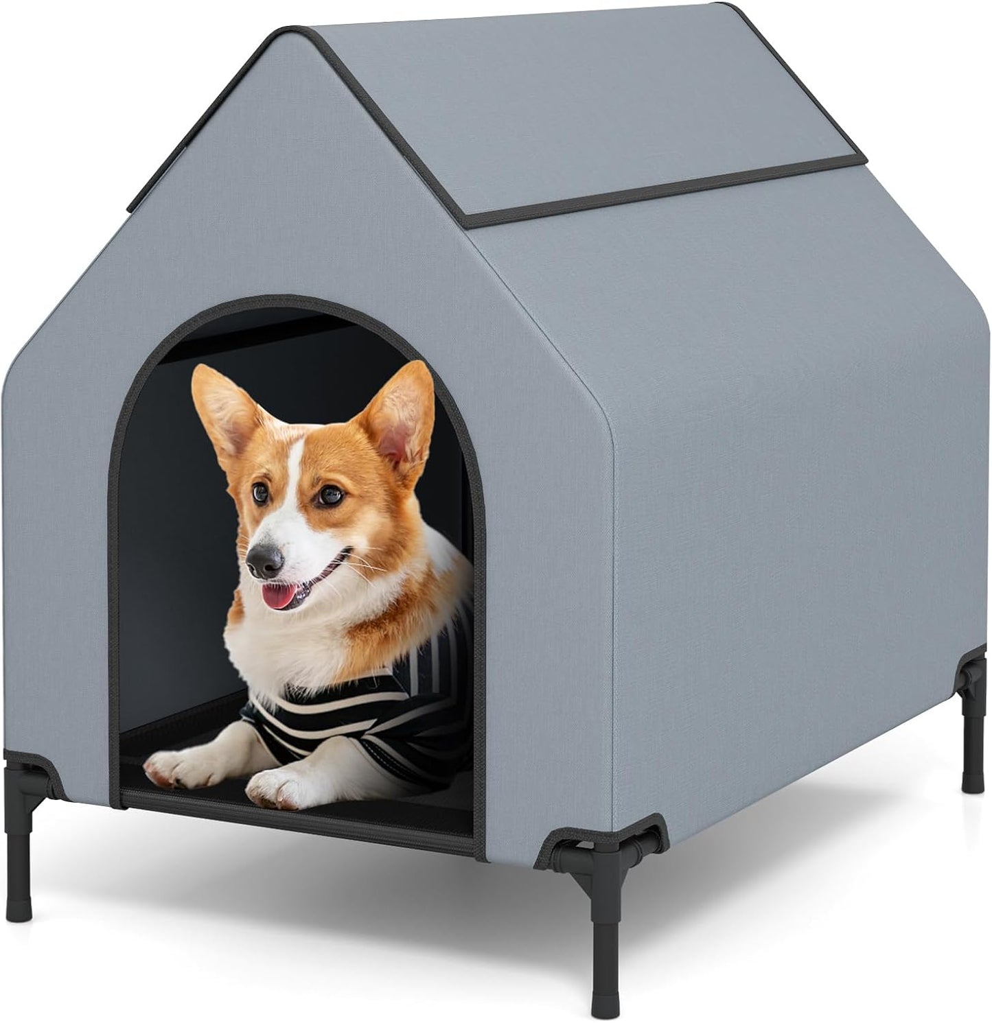 Giantex Elevated Dog Bed with Weatherproof Canopy